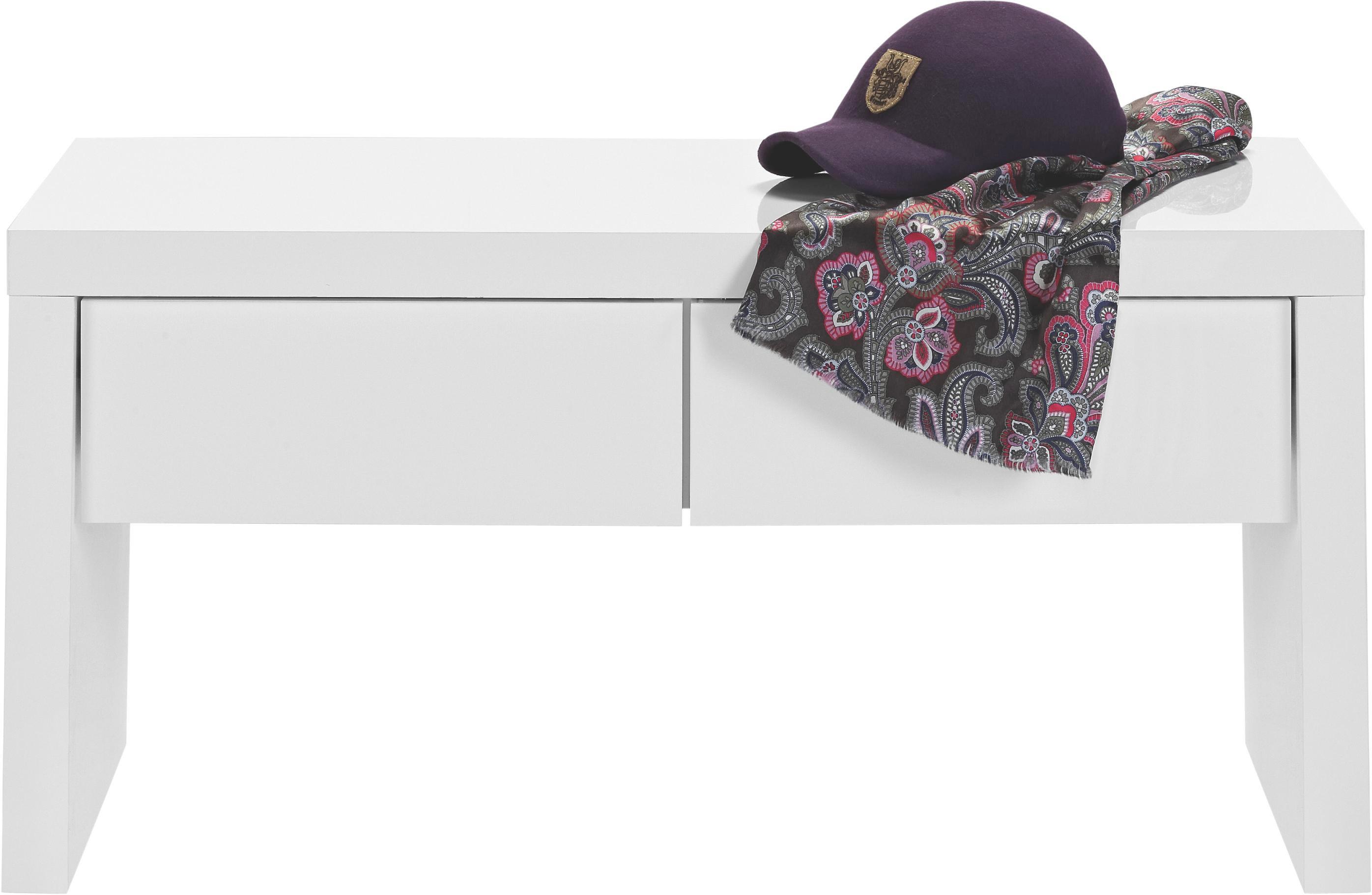 Garderobenbank in Weiß - Weiß, Holzwerkstoff (90/44,4/42cm) - Mömax modern living