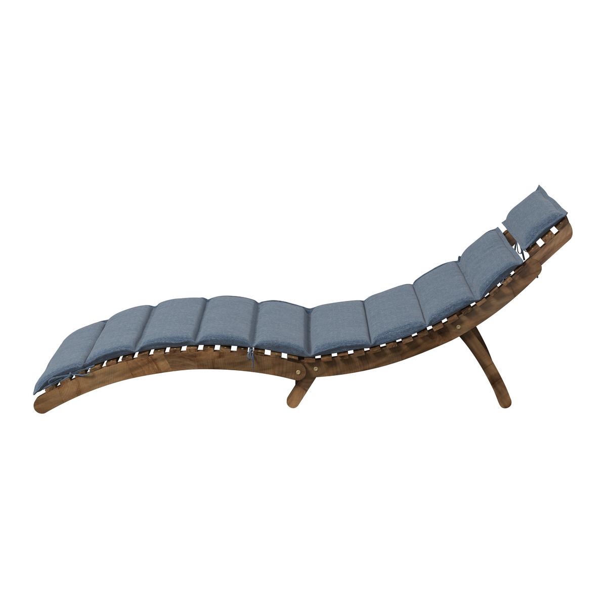 Napozóágy Natalie - szürke, Natur, textil/fa (180/62/54cm) - Mömax