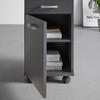 RULLHURTS CAORLE - kromfärg/antracit, Klassisk, trämaterial/plast (33/59/38cm) - Mömax