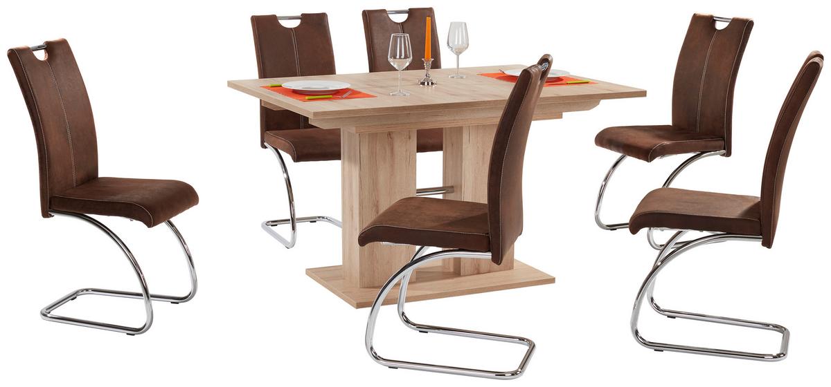 Raztegljiva Miza Helena, Barva Hrasta, 140-220 X 90 Cm - barve hrasta, Konvencionalno, leseni material (140-220/76/90cm) - Mömax