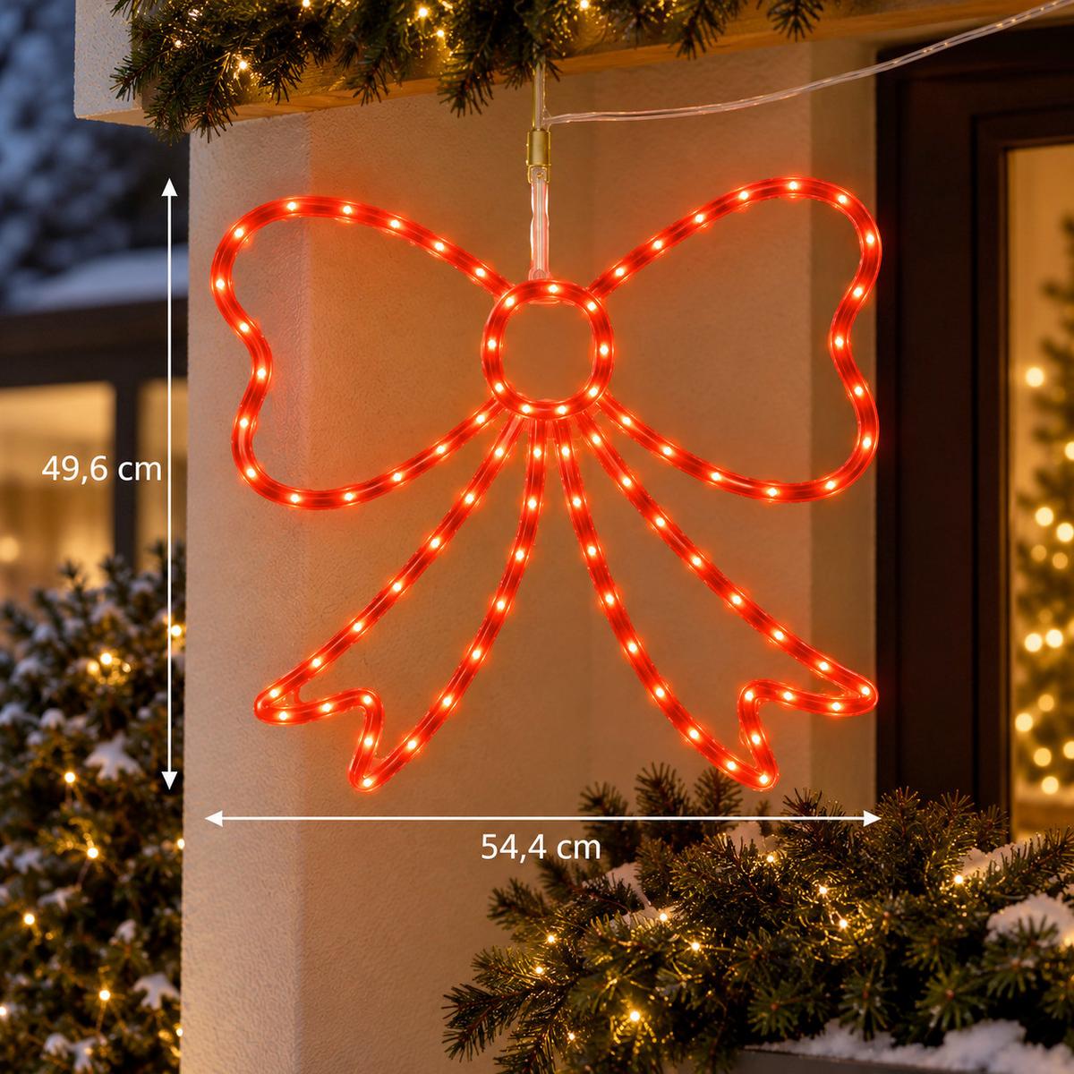 LED-Dekoleuchte Rot - Rot, MODERN, Kunststoff (54,5/1/49,6cm)