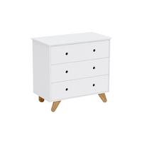 Kommode Weiß - Weiß/Naturfarben, Design, Holz/Holzwerkstoff (95/90/50cm) - Livetastic
