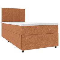Boxbett Odin Orange ca. 90x200cm - Schwarz/Orange, KONVENTIONELL, Kunststoff/Textil (90/200cm) - Based