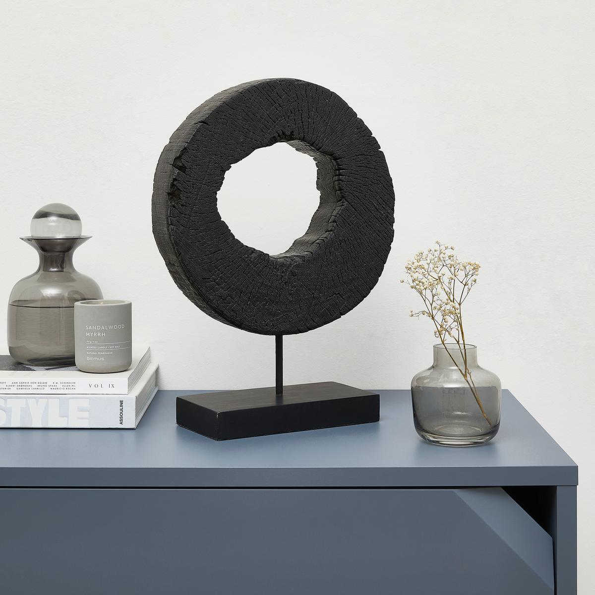 RZEŹBA FO-1321 B-ND-XXX - czarny, Lifestyle, metal/drewno (27/39/10cm) - Ambia Home