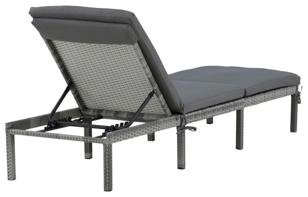 Gartenliege Bilbao ca. 59x84x198 cm Grau - Grau, KONVENTIONELL, Kunststoff/Textil (59/84/198cm) - Gardenson