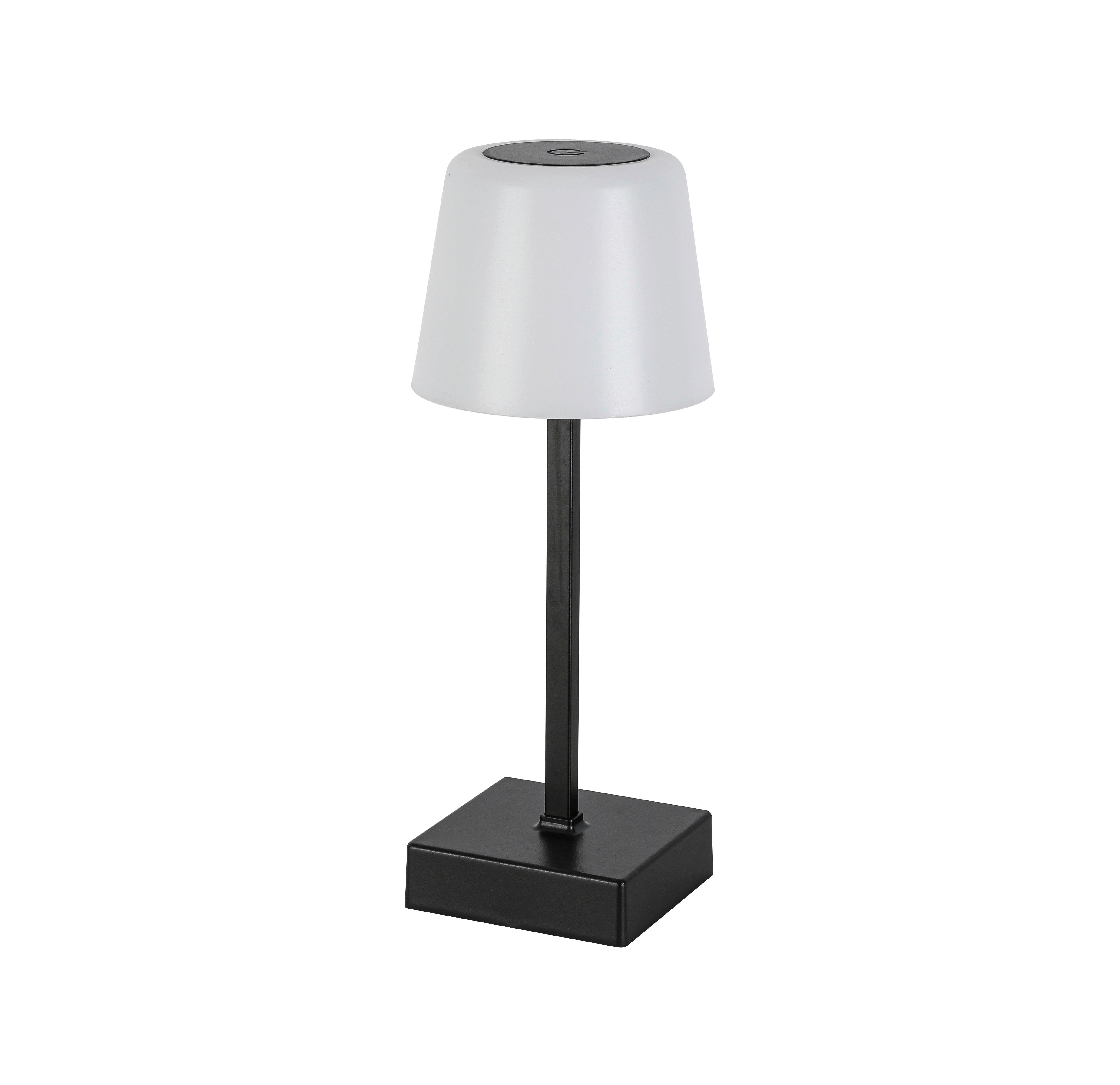 PORTABEL LAMPA EMO - vit/svart, Modern, metall/plast (10,5/25cm) - Mömax