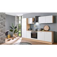 Küchenblock Artisan-Classic Weiß B: ca. 280 cm - Silberfarben/Weiß, KONVENTIONELL, Holzwerkstoff/Kunststoff (280cm) - Menke