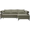 Kutna Garnitura Rosalie - maslinasto zelena/crna, Konvencionalno, tekstil/metal (265/184cm) - Modern Living