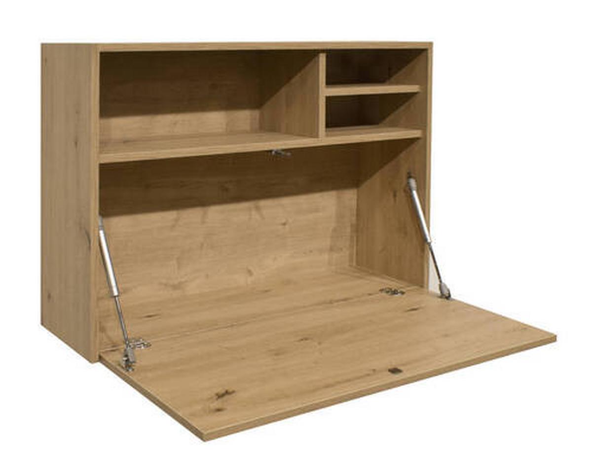 Raft pentru masa de birou Mister Office - culoare lemn stejar, Modern, material pe bază de lemn (80/58/25cm) - Modern Living
