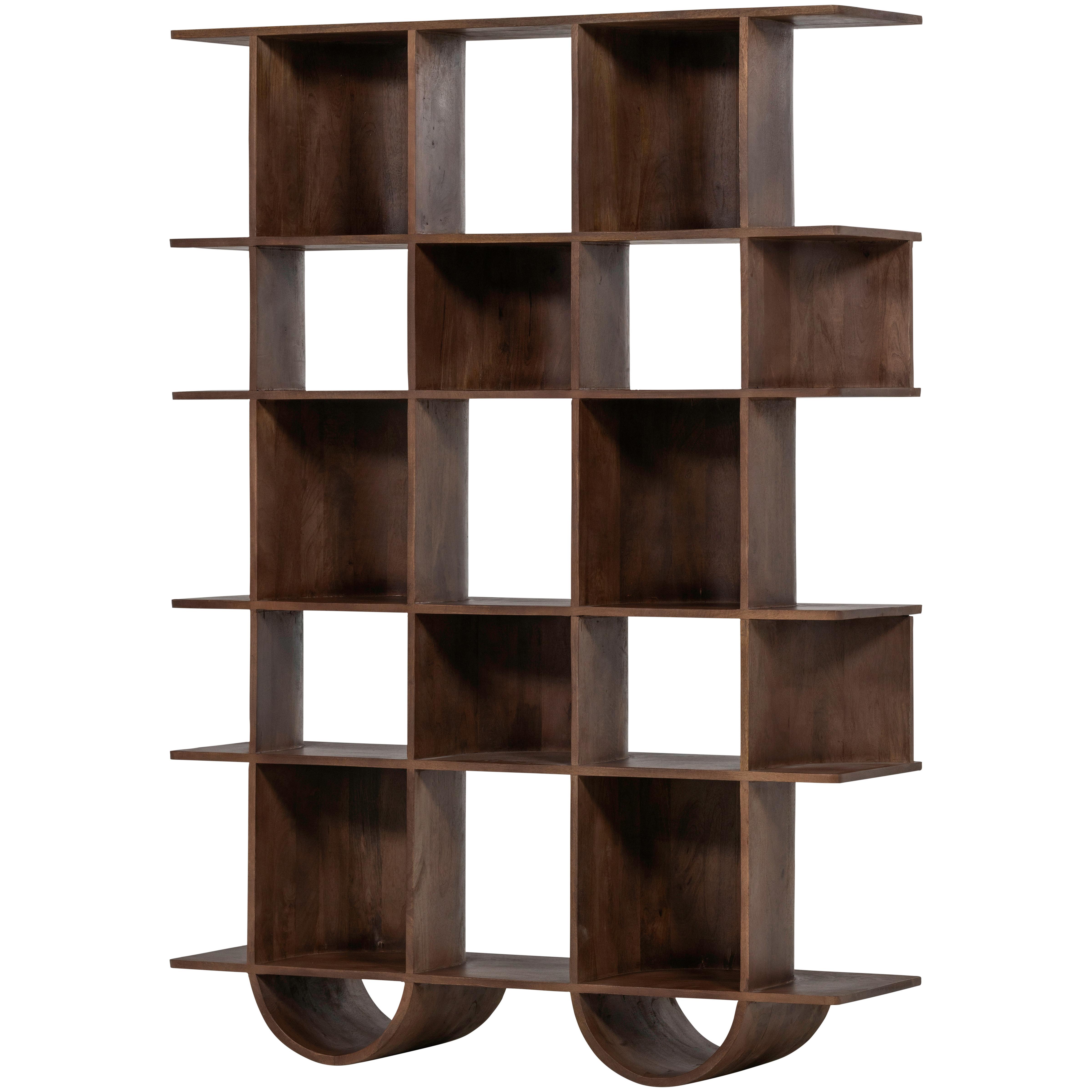 Regal Sinne Dunkelbraun - Dunkelbraun, Design, Holz (130/180/35cm) - Livetastic