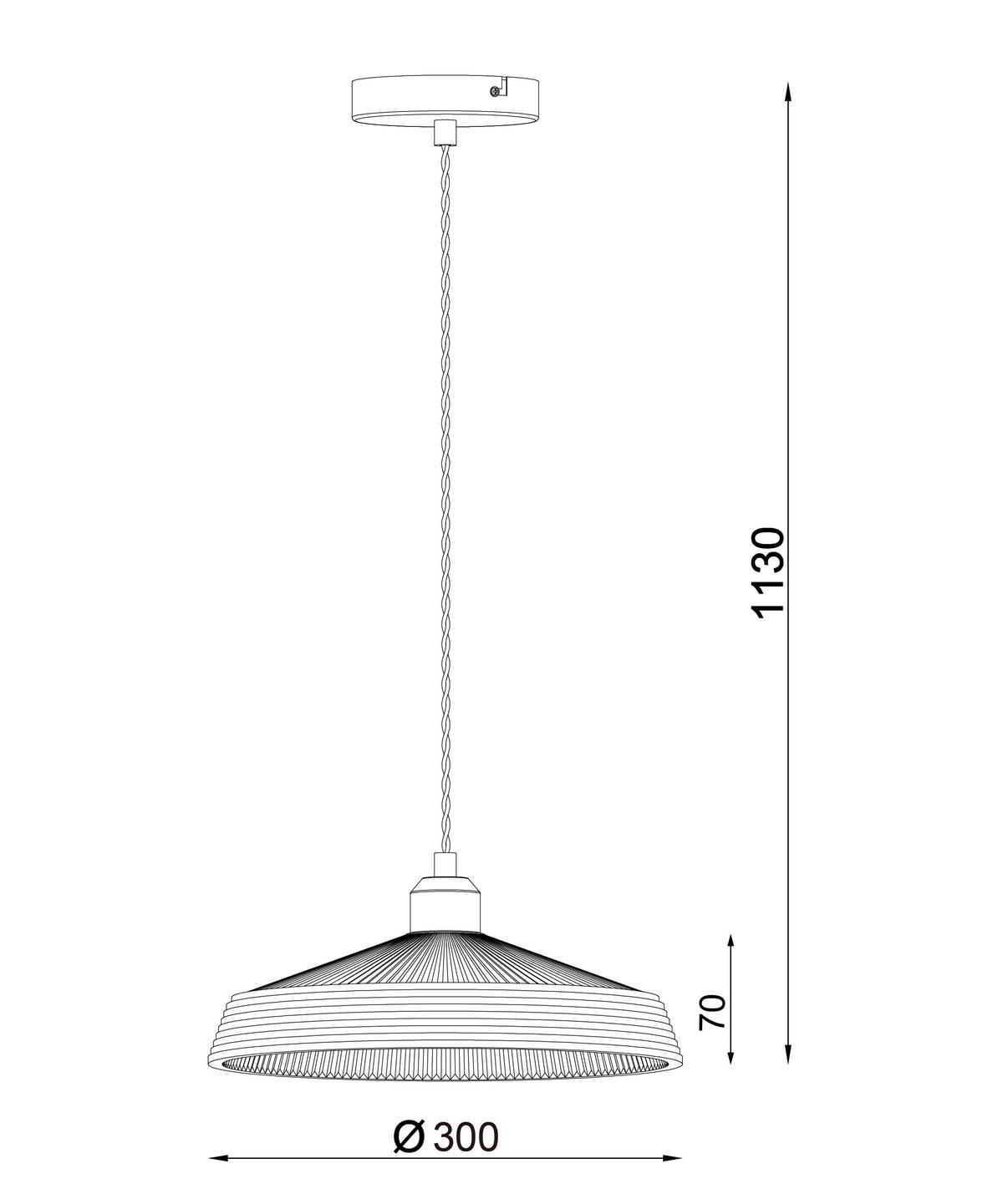 LAMPA WISZĄCA SIMONA - przejrzysty, Trend, metal/szkło (30/113cm) - Novel