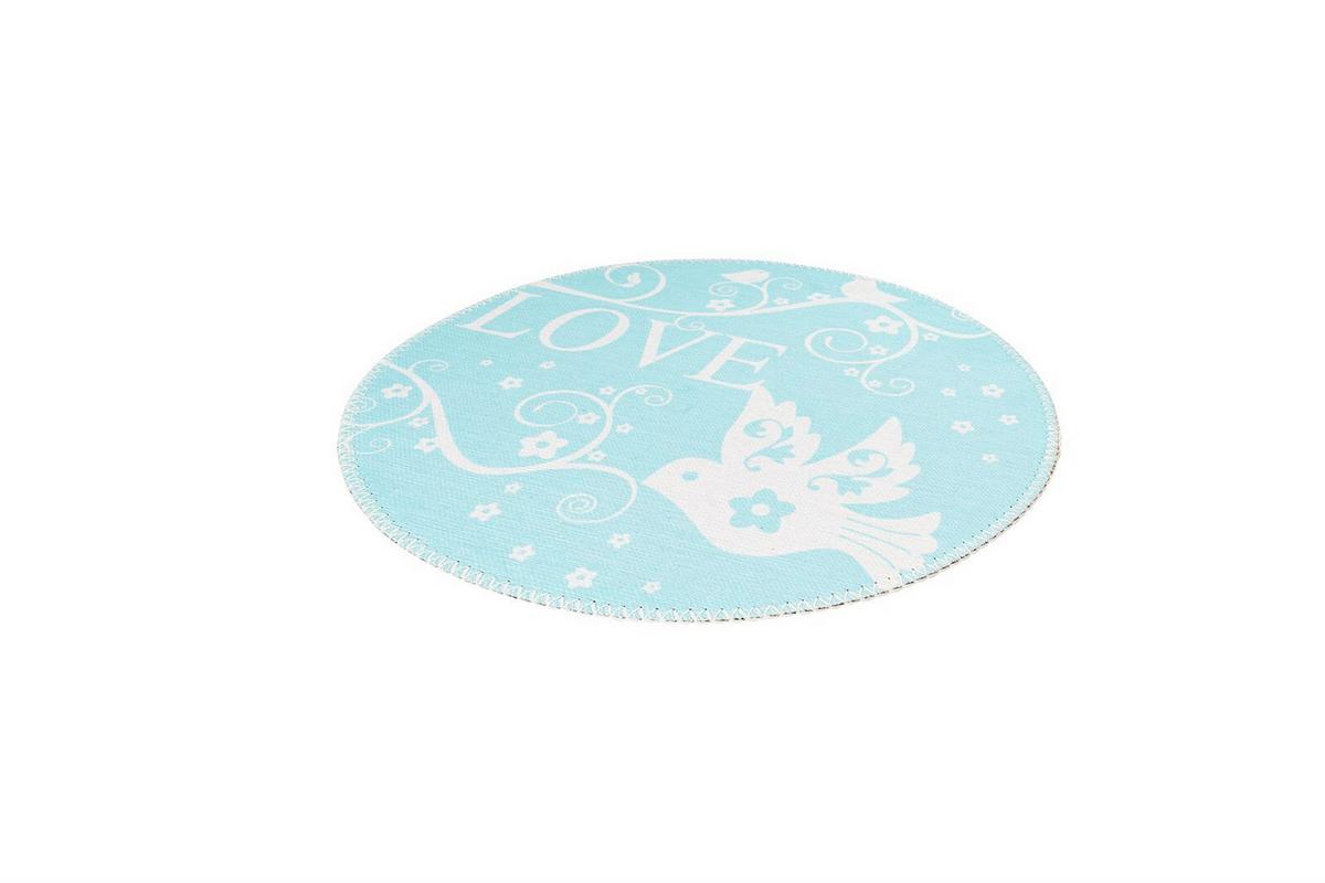 KINDERTEPPICH BAMBINI 400 MINT Ø 160CM RUND - Mintgrün, Design, Textil (160/160cm) - Kayoom