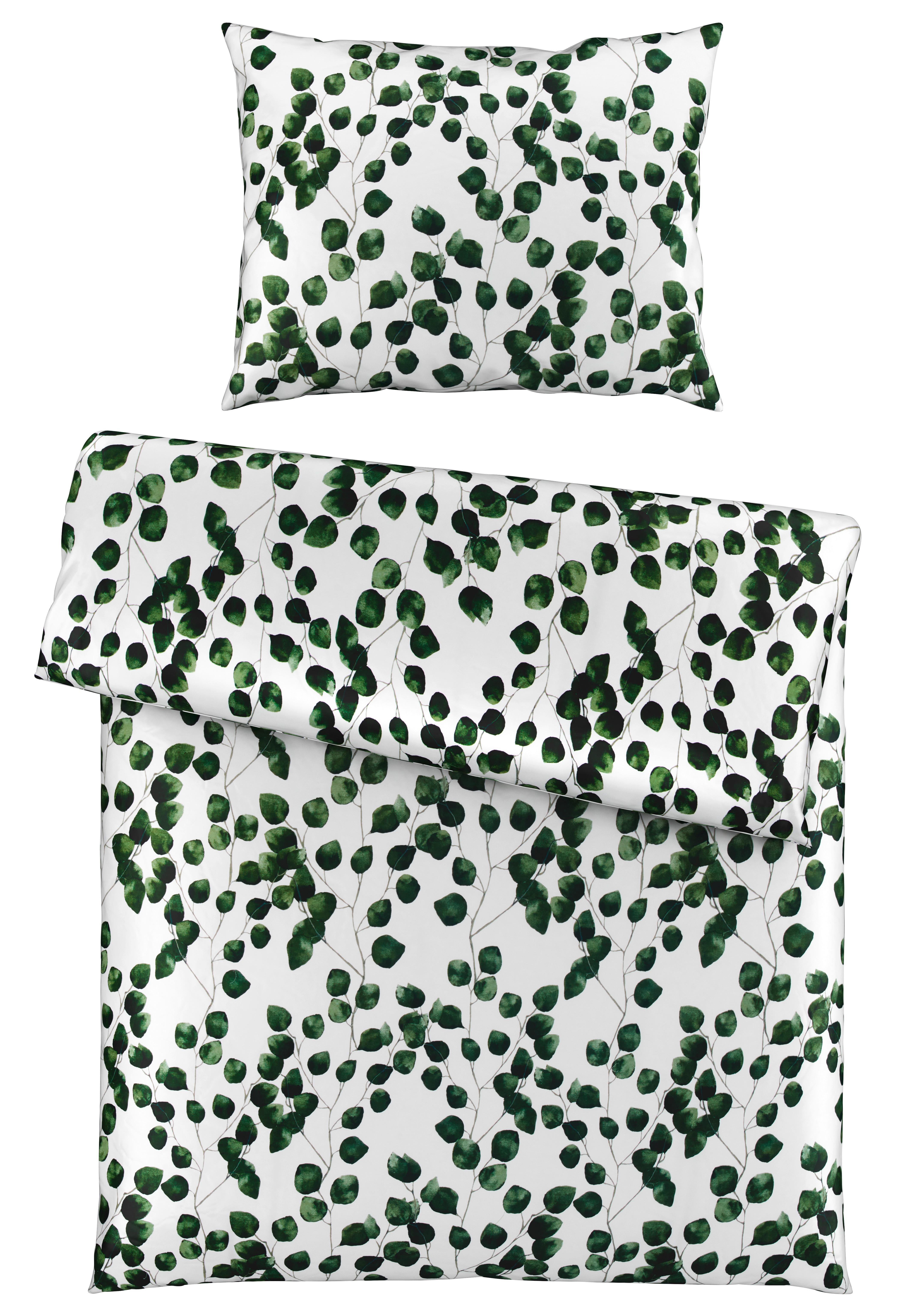 Bettwäsche Bio Eva Design ca. 160x210cm - Olivgrün, Modern, Textil (160/210cm) - ecoTree