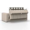 BÄDDSOFFA MIRANDA - beige/svart, Modern, metall/trämaterial (207/71/98cm) - Bessagi Home
