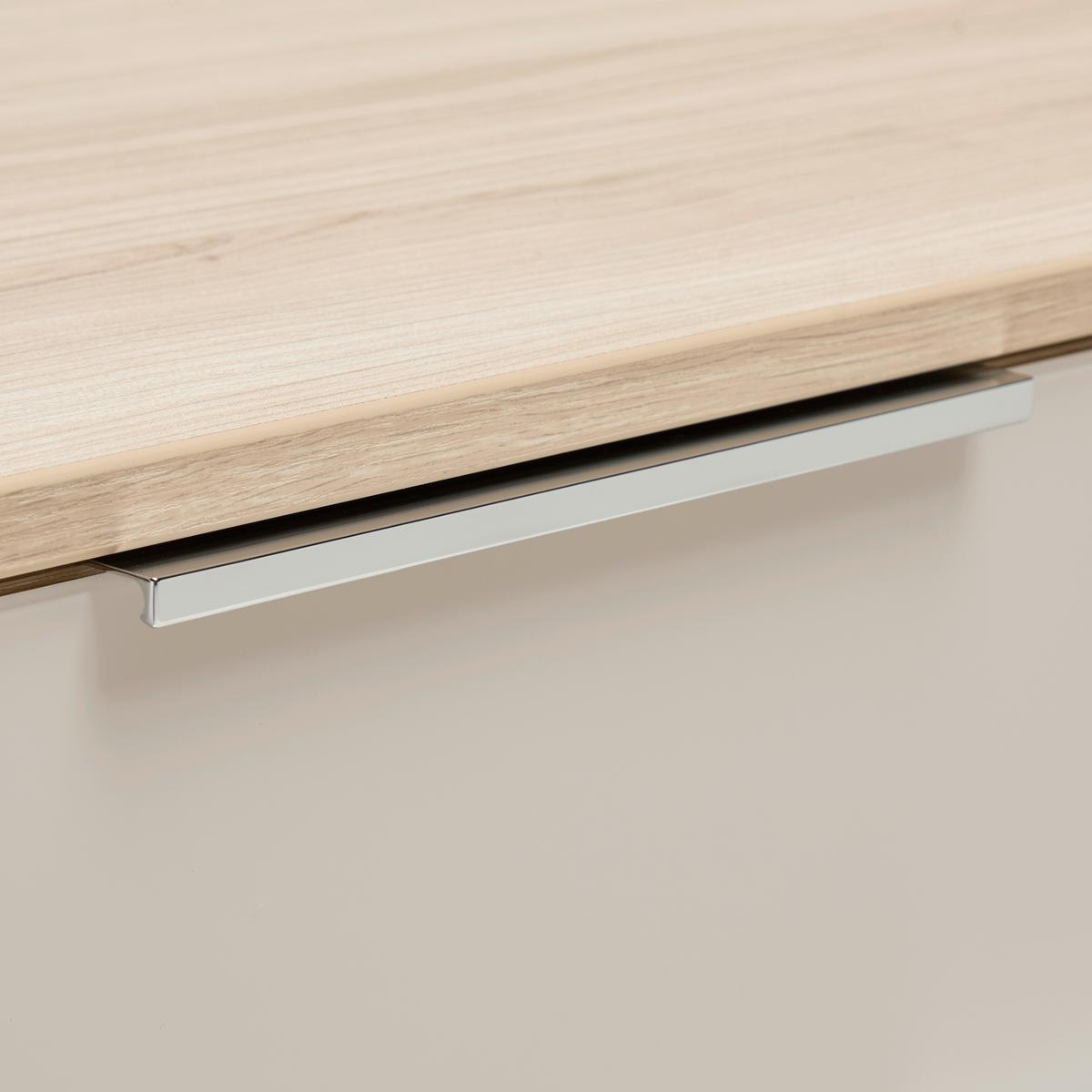 Regal Siena Eiche/Kaschmirfarben - Kaschmir/Chromfarben, MODERN, Holzwerkstoff/Metall (40/110/38cm) - Mömax