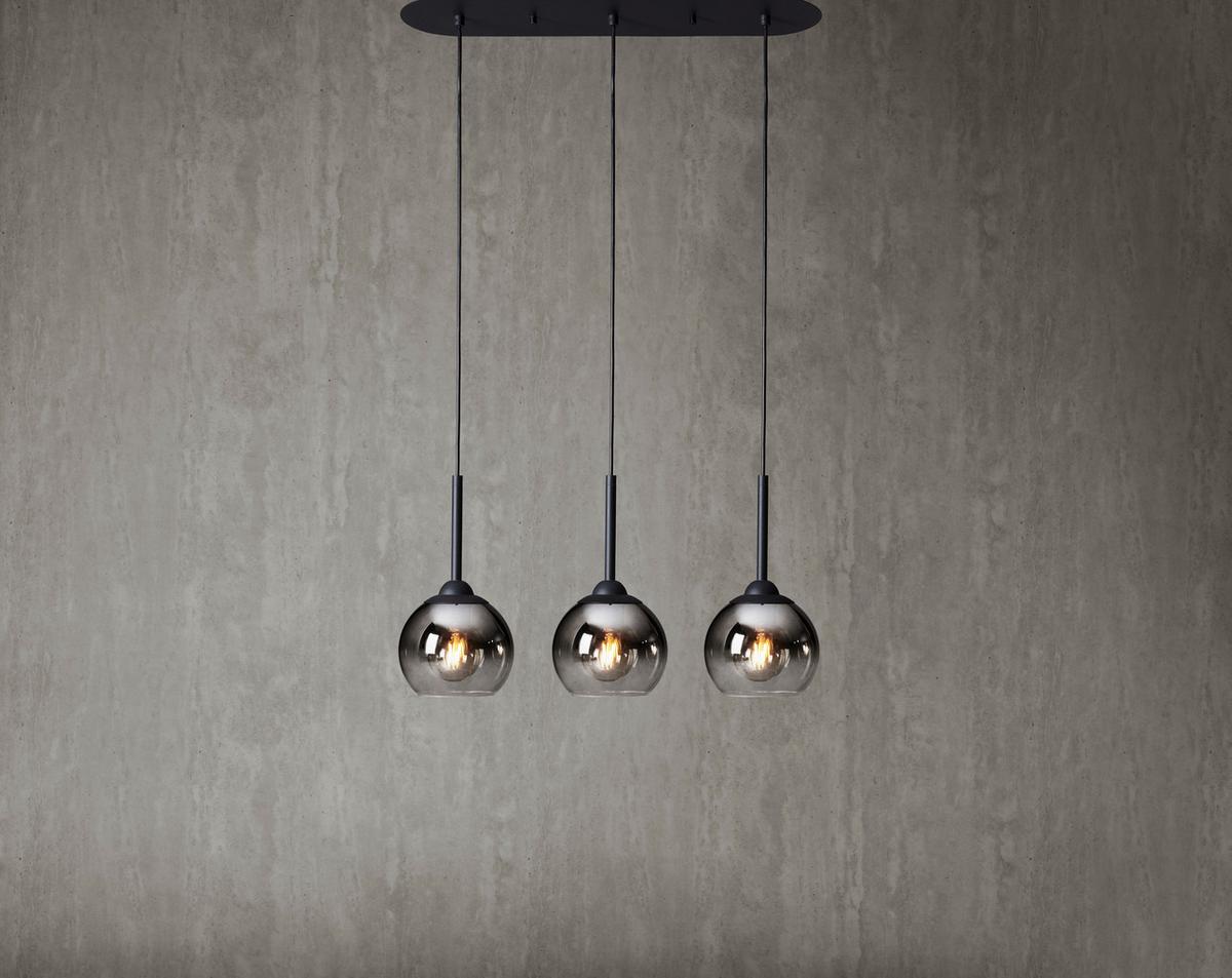 LAMPA WISZĄCA KIAN  -VISIONA- - czarny, Modern, tworzywo sztuczne/metal (66/18/120cm) - Visiona