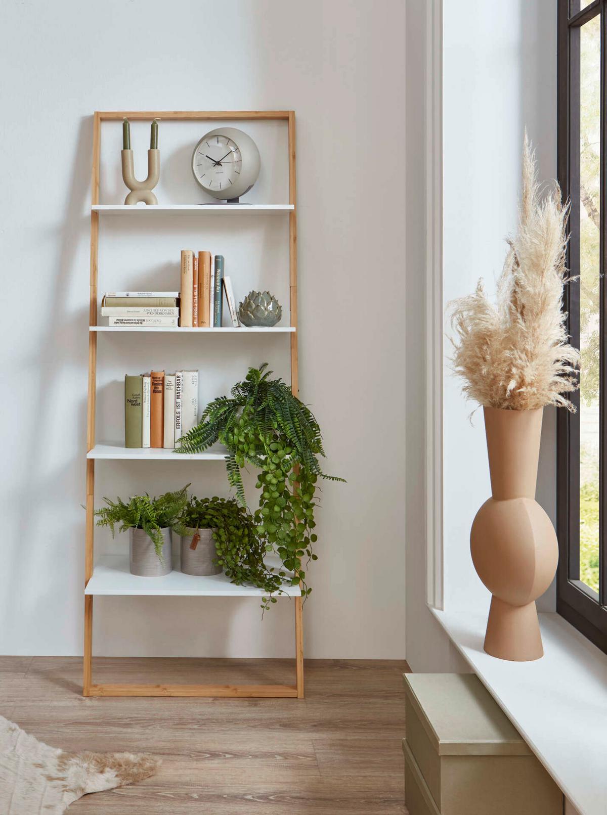 STANDREGAL KLEINMÖBEL - Weiss/Eichefarben, Design, Holzwerkstoff (61,3/164/36,5cm) - MID.YOU