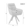 CHAISE ACCOUDOIRS JUANA - Beige/couleur naturelle, MODERN, textile/bois (61/93/65cm) - Bessagi Home
