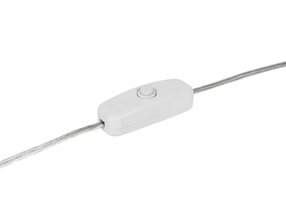 LED-Dekoleuchte Baumi Weiß/Transparent max. 6 Watt - Transparent/Weiß, MODERN, Kunststoff (44/17/17cm) - Mömax