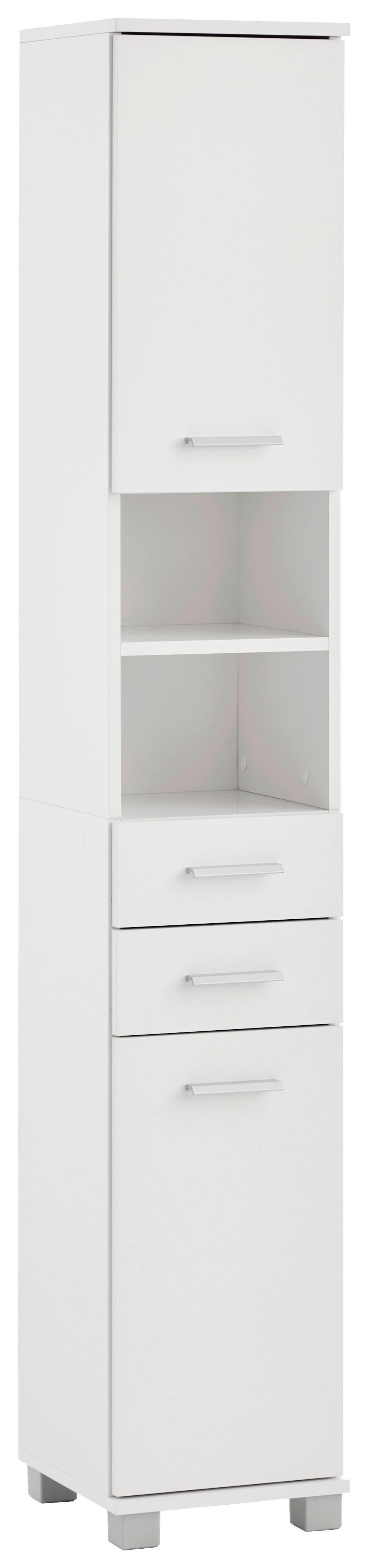 Visoka Omara Palermo, Bela - srebrne barve/siva, Konvencionalno, kovina/umetna masa (30,3/181/32,6cm) - Stylife