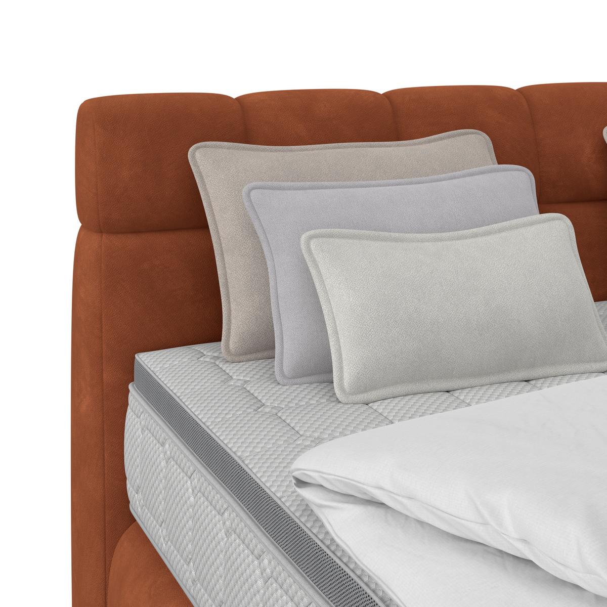 Boxspring Krevet Nobu - boje hrđe/crna, Trend, drvo/tekstil (160/200cm) - Premium Living