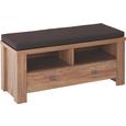 Garderobenbank Akaziefarben - Dunkelbraun/Nickelfarben, LIFESTYLE, Holzwerkstoff/Metall (100/48/40cm) - Mömax modern living Garderobenbank Akaziefarben - Dunkelbraun/Nickelfarben, LIFESTYLE, Holzwerkstoff/Metall (100/48/40cm) - Mömax modern living