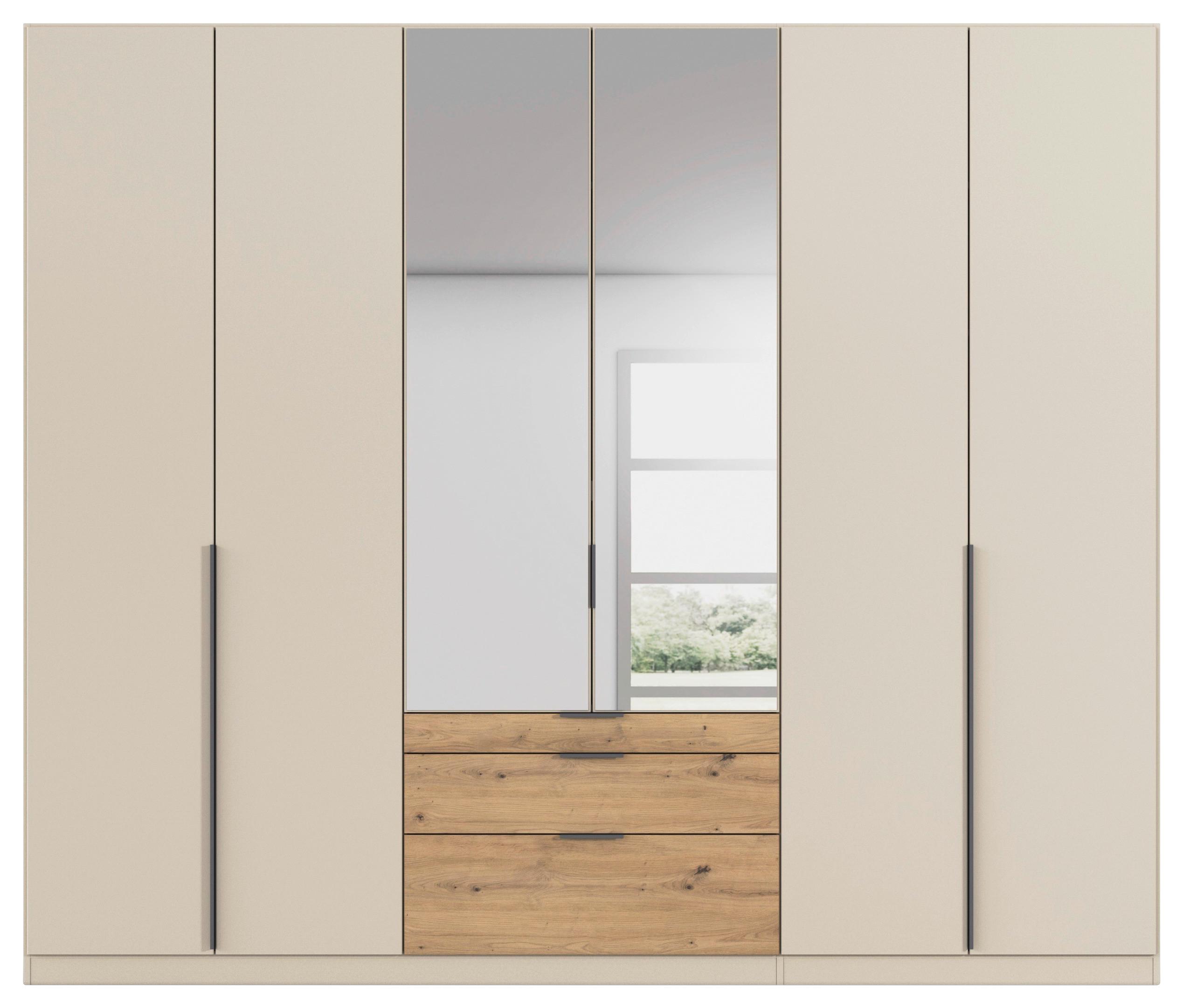 DULAP USI ROTATIVE ALABAMA - argintiu/culoare lemn stejar, Modern, material pe bază de lemn (271/229/54cm) - Modern Living