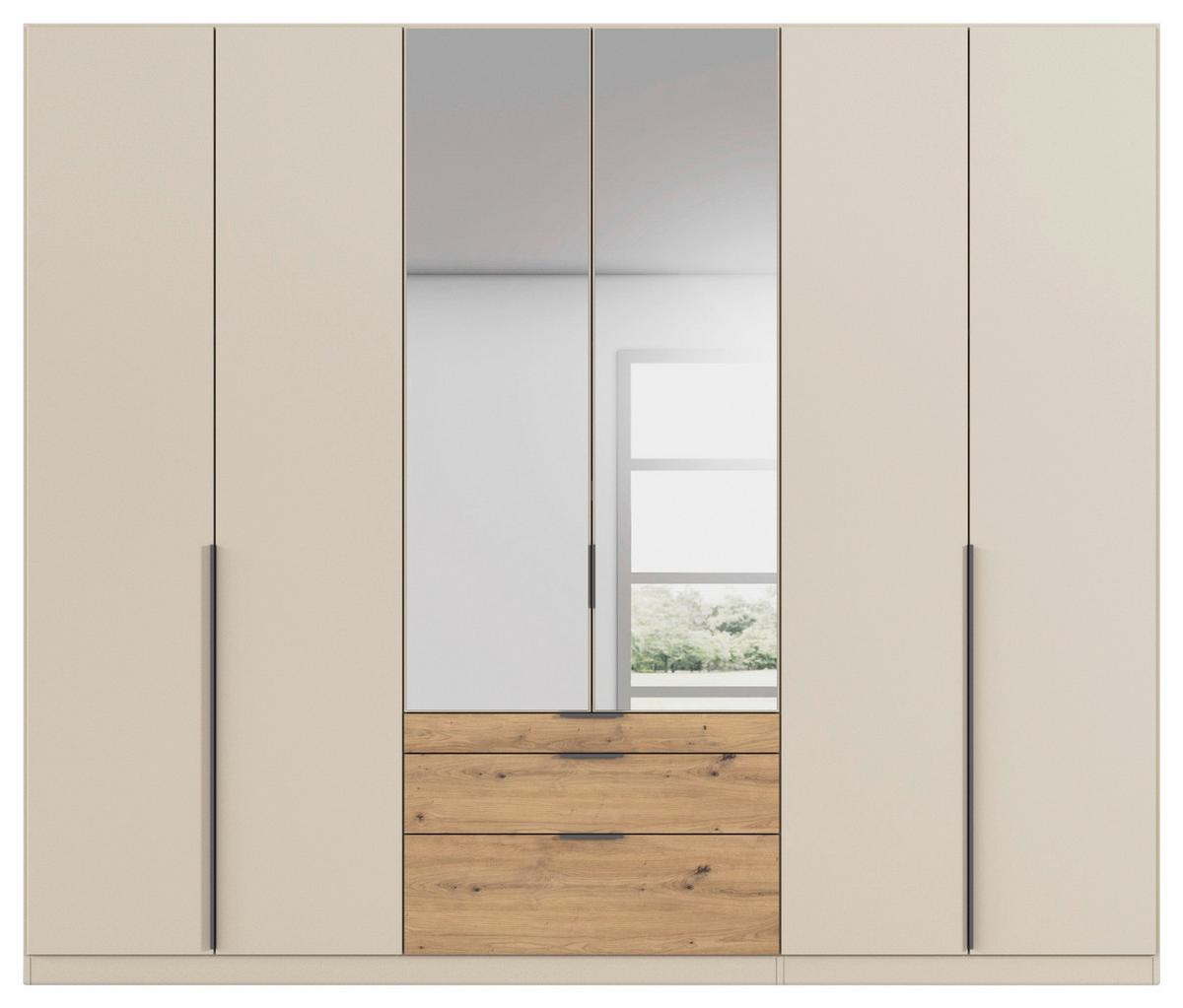 DULAP USI ROTATIVE ALABAMA - argintiu/culoare lemn stejar, Modern, material pe bază de lemn (271/229/54cm) - Modern Living
