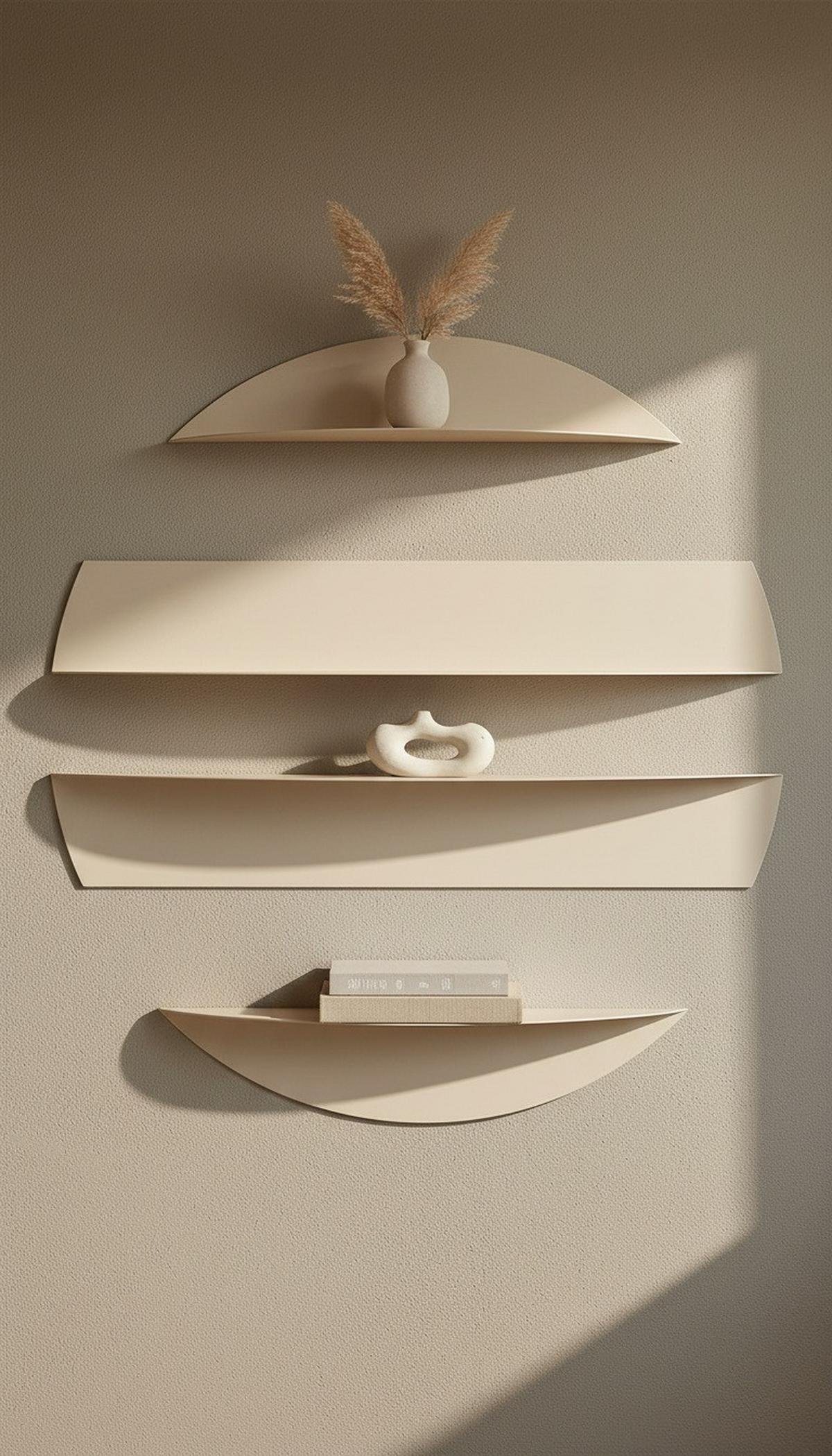 REGAŁ ŚCIENNY DUFFY - kaszmir, Basics, metal (76/76/18.5cm) - Xora