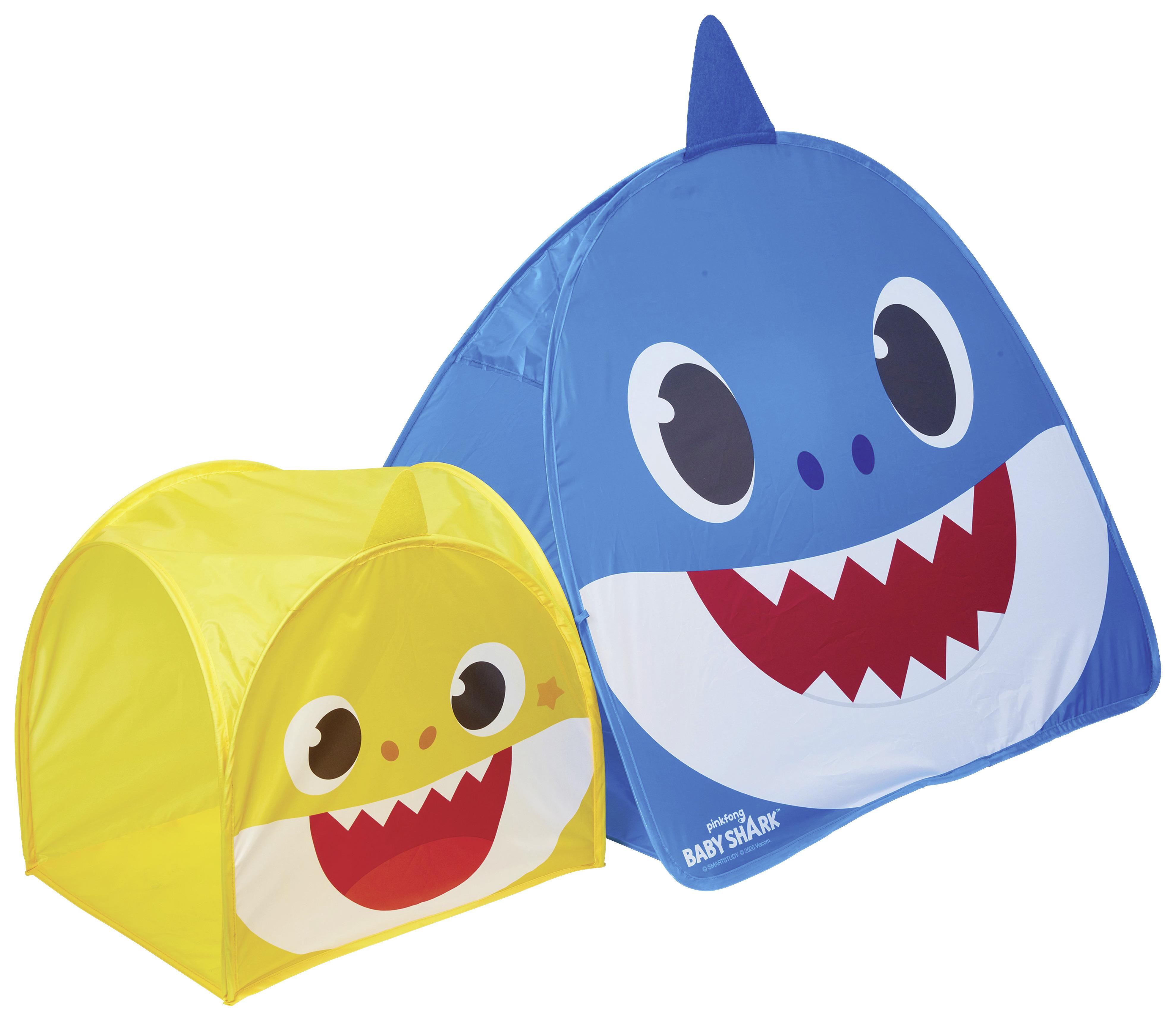 NAMIOT DO ZABAWY BABY SHARK SPIELZELT & TUNNEL - niebieski/różnokolorowy, Konventionell, metal/tkanina (68/138/84cm)