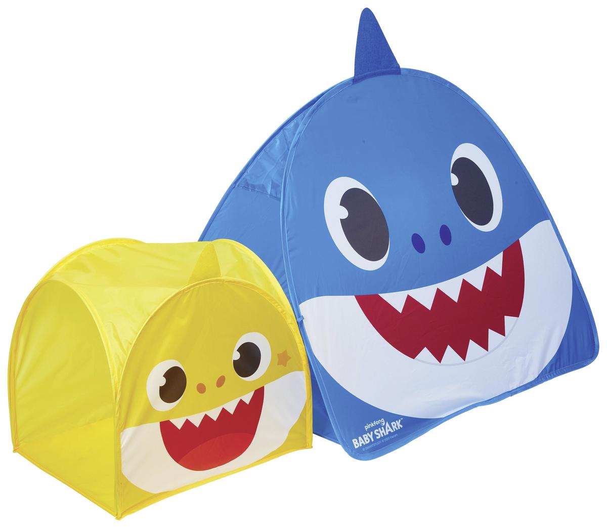 NAMIOT DO ZABAWY BABY SHARK SPIELZELT & TUNNEL - niebieski/różnokolorowy, Konventionell, metal/tkanina (68/138/84cm)