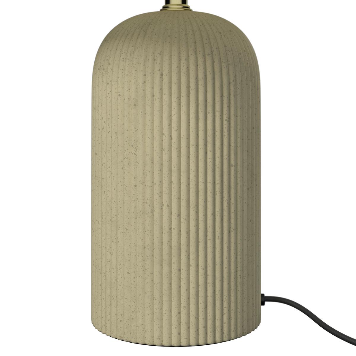 Tischleuchte Lucina Beige/Creme max. 40 Watt - Beige/Messingfarben, MODERN, Keramik/Textil (30/46cm) - Bessagi Home