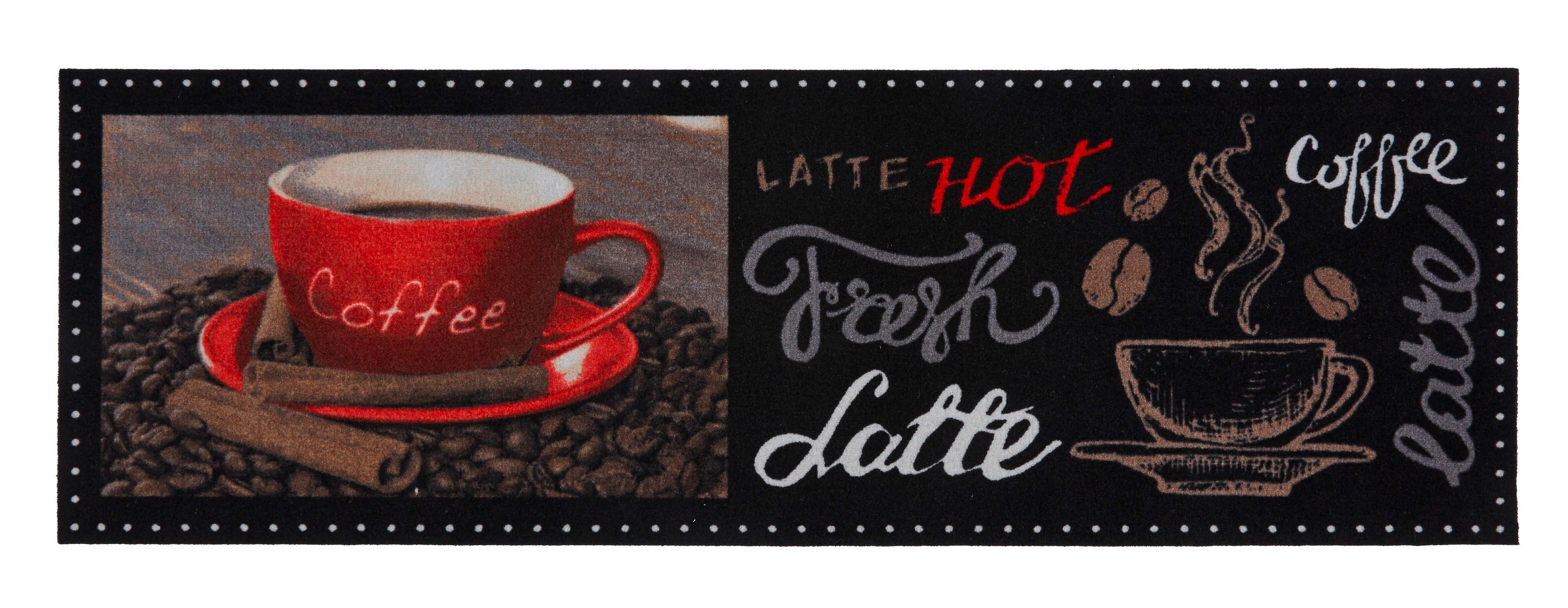 Fussmatte Latte ca. 50x150cm - Anthrazit/Rot, Modern, Textil (50/150cm) - Modern Living