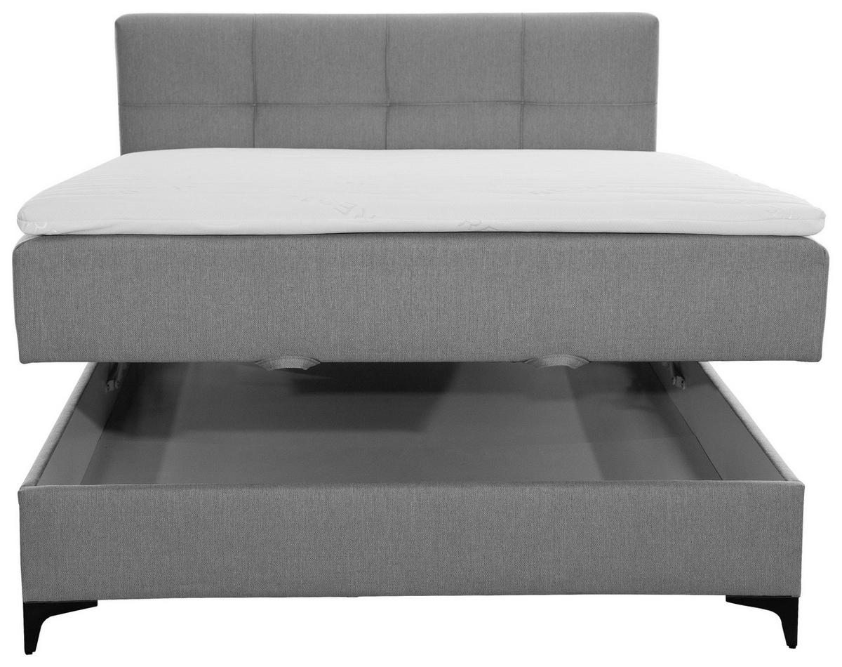 Box Krevet Freddie - siva/crna, Moderno, tekstil/metal (140/200cm)