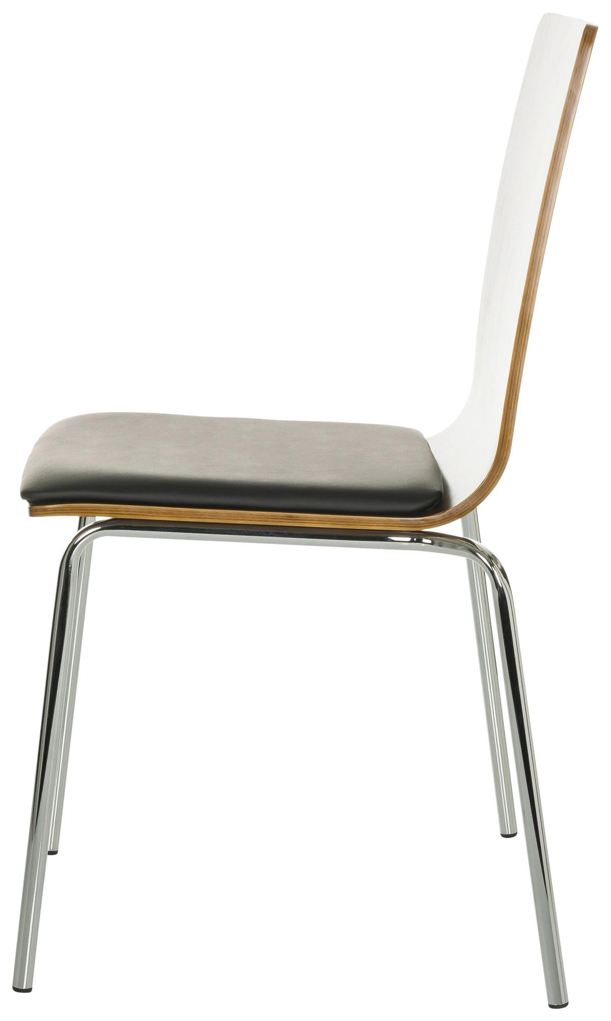 Konferenčni Stol Peria, Oreh, Črna - srebrne barve/črna, Basics, kovina/les (50/86/55cm) - MID.YOU