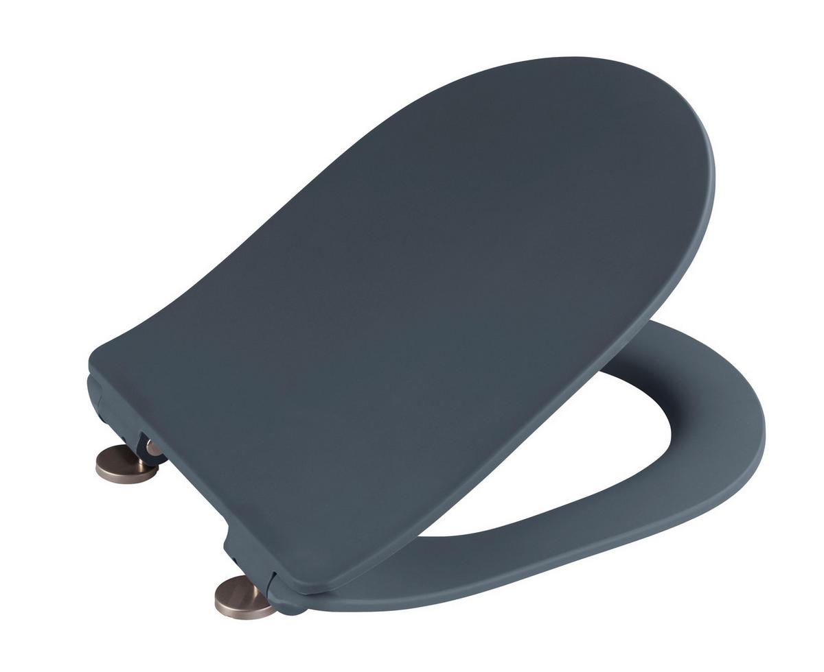 Capac WC Sedilo - gri, Modern, plastic/metal (36,2/45,2cm) - Wenko