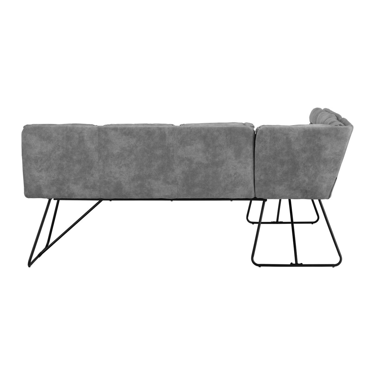 Kotna Klop Kona - siva/črna, Moderno, kovina/tekstil (154/201cm) - Bessagi Home