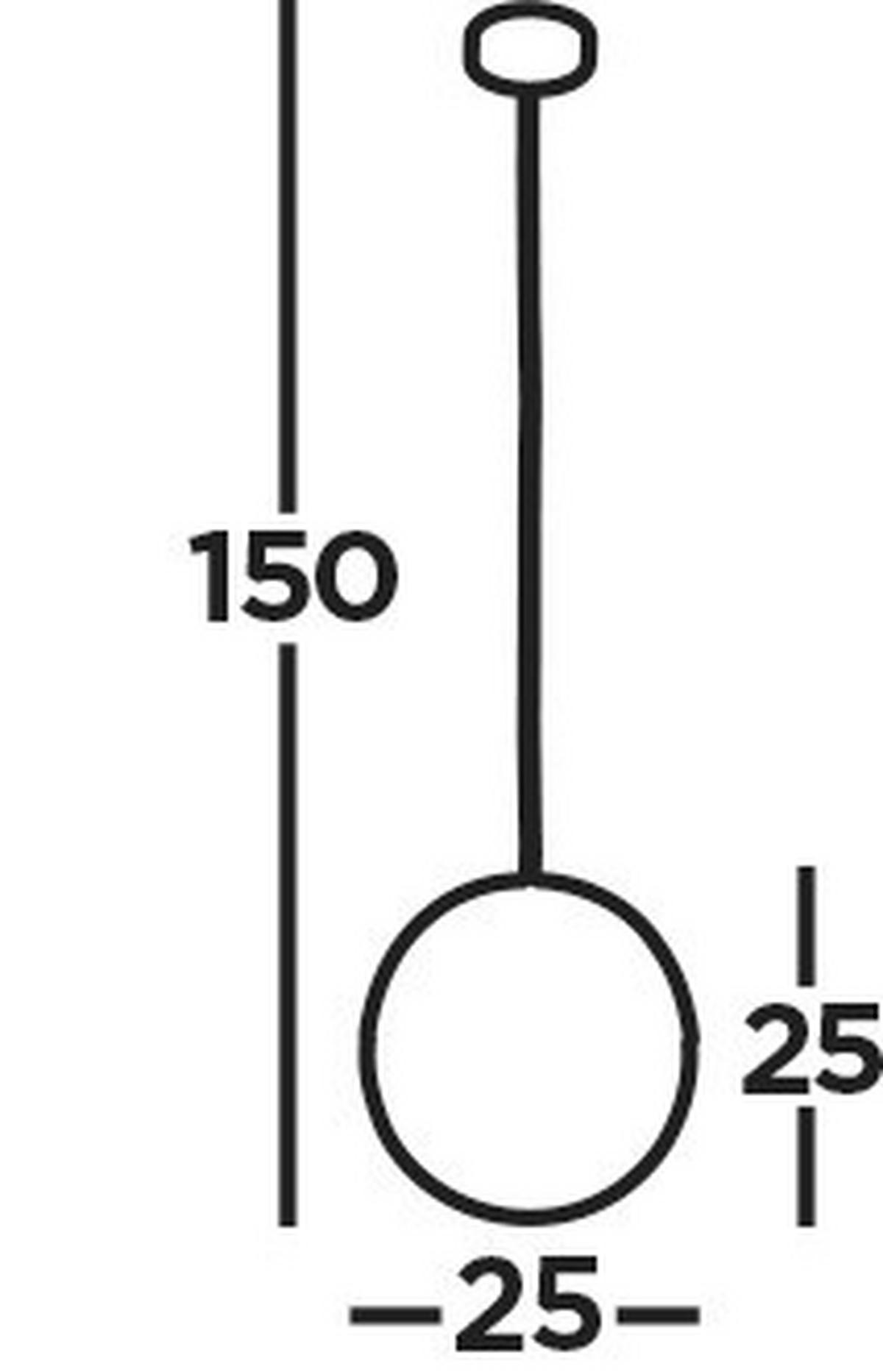 Függőlámpa Endor 24181bk - fekete, Design, üveg/fém (25/150cm)