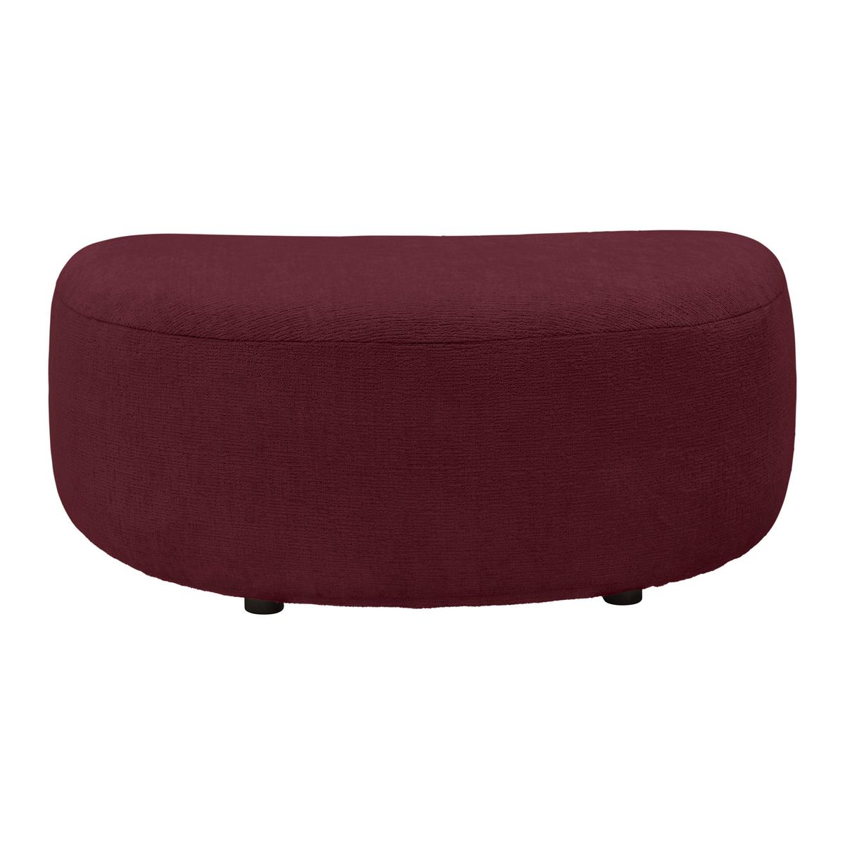 Hocker Leonas Hocker Bordeaux - Bordeaux/Schwarz, MODERN, Kunststoff/Textil (102/42/66cm) - Premium Living