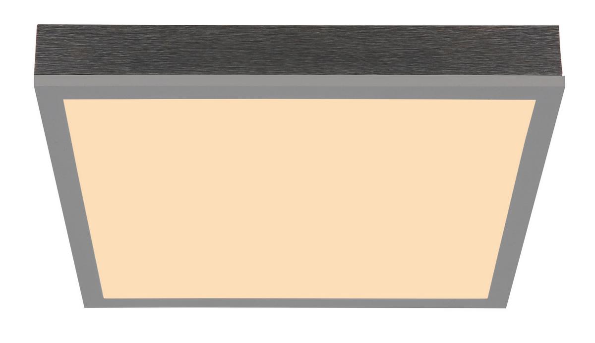 LED-DECKENLEUCHTE 416080AD1 DORO - Weiss/Dunkelgrau, Konventionell, Kunststoff/Metall (30/30/6cm) - Globo