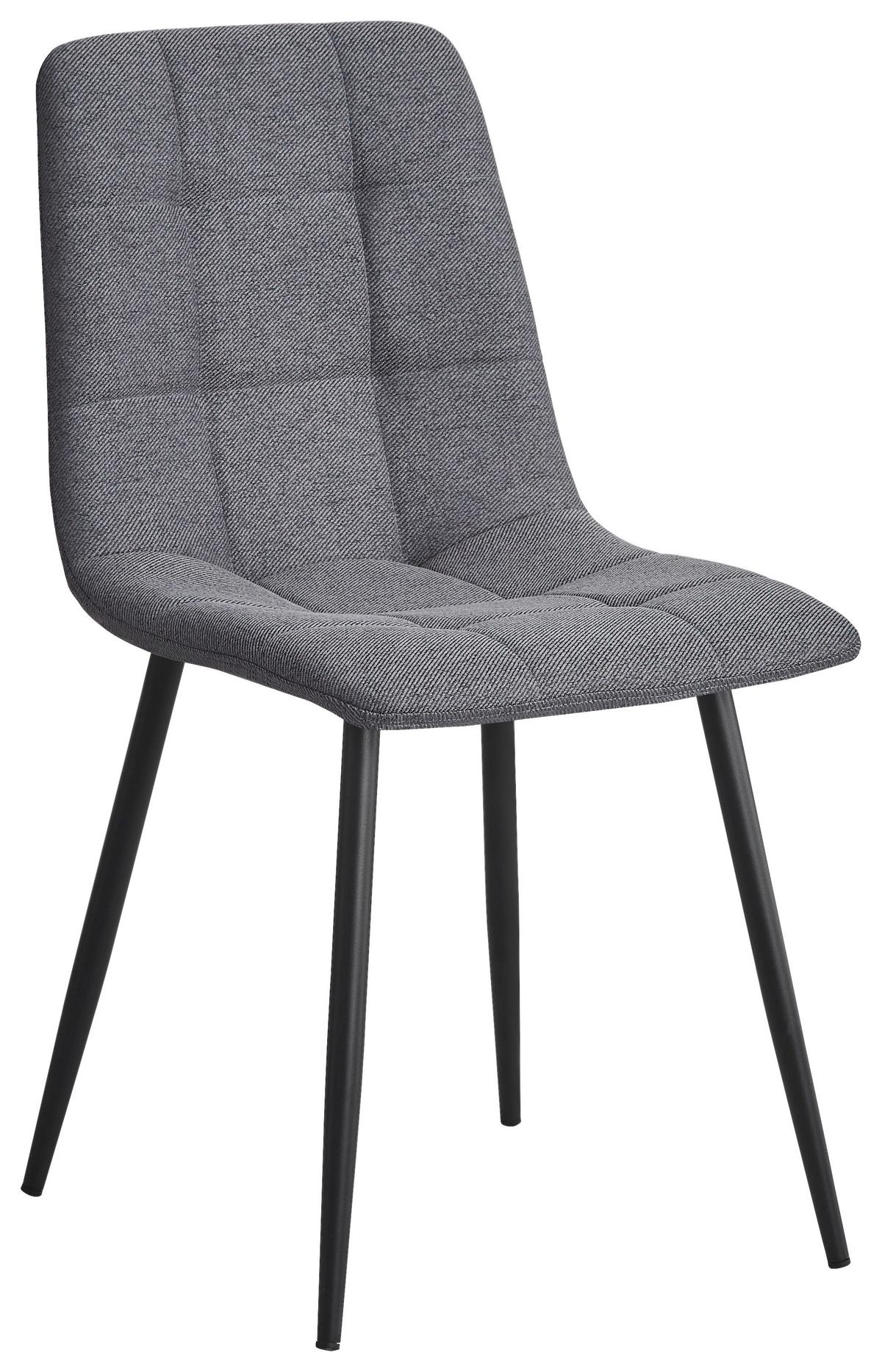 KRZESŁO JEFF - czarny/szary, Design, metal/tkanina (45/86.5/55cm) - Stylife