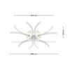 LED-TAKLAMPA WILMA - vit, Modern, metall/plast (60/60/8,5cm) - Mömax