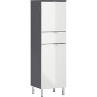 UNTERSCHRANK GW-MAURESA - Chromfarben/Graphitfarben, KONVENTIONELL, Holzwerkstoff/Metall (34/120/34cm) - Germania