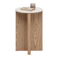 Masă auxiliară MATERA -TREND - culoare natur, Modern, piatră/material pe bază de lemn (34/54cm) - Premium Living