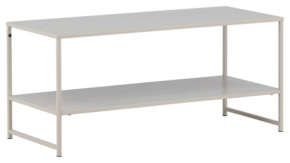 COUCHTISCH STAAL - Beige, Design, Metall (102/43/45cm) - Livetastic
