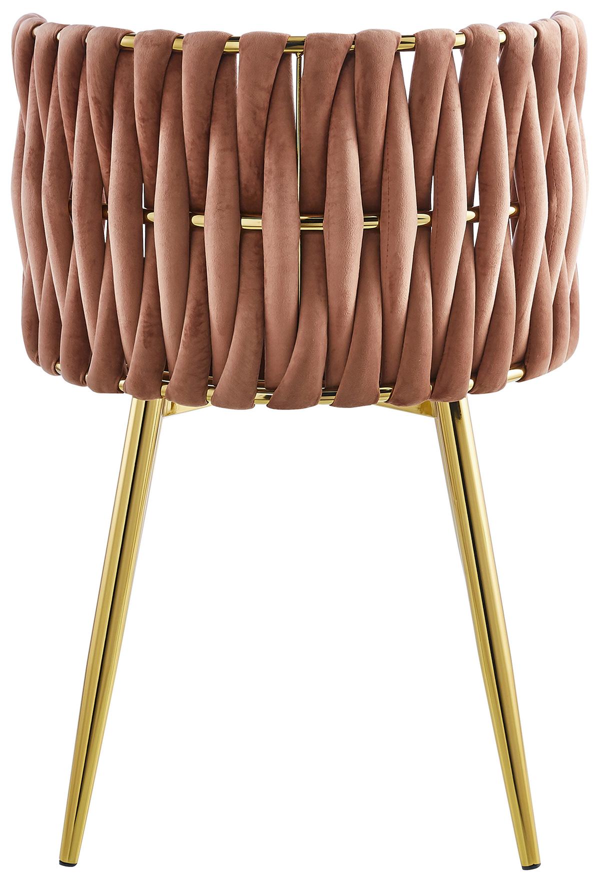 ARMLEHNSTUHL-SET MELLY 125 - Goldfarben/Rosa, Design, Kunststoff/Metall (57/80/53cm) - Kayoom