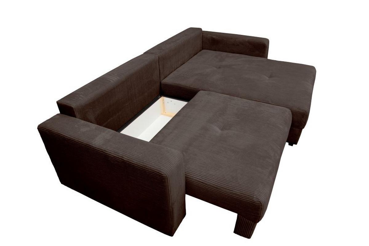 Kutna Garnitura Xela - tamno siva/crna, Moderno, tekstil (265/170cm) - Modern Living