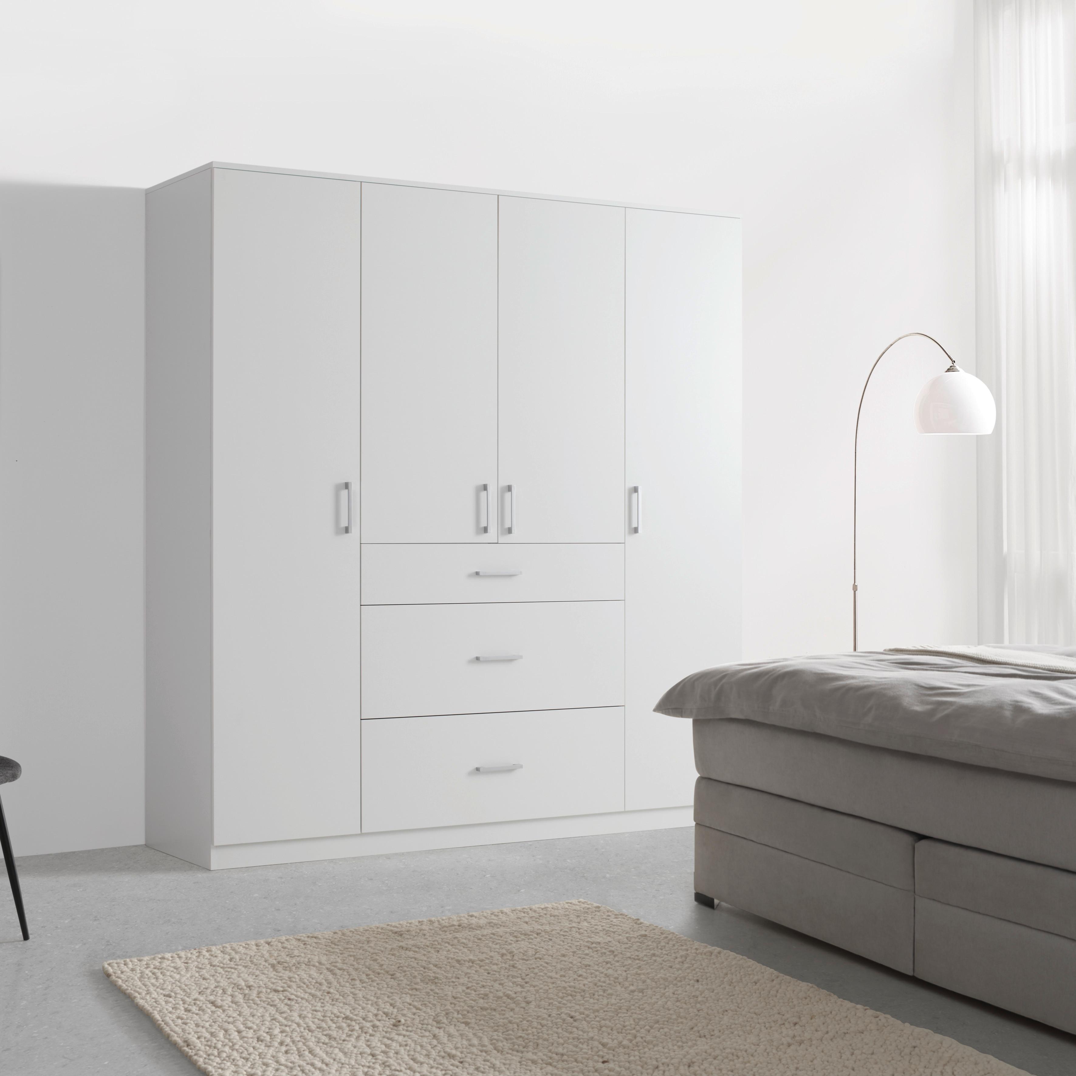 Omara Za Oblačila Lasse 4t, Bela, Š. 180 Cm - bela, Konvencionalno, les (180/197/55cm) - Mömax