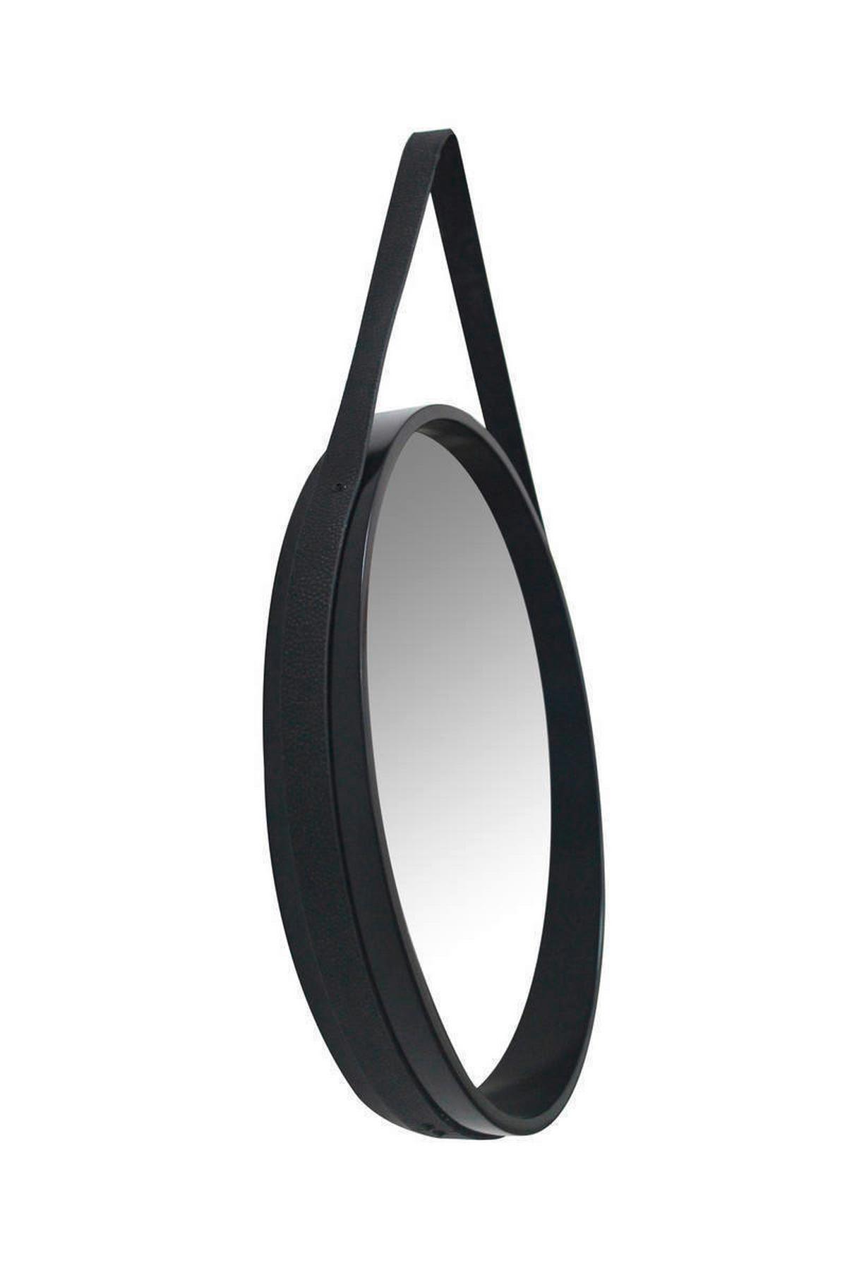 Wandspiegel Ultimat Schwarz Holz D ca. 49,5 cm - Schwarz, Basics, Glas/Holzwerkstoff (49,5/49,5/3,5-7,5cm) - Kayoom