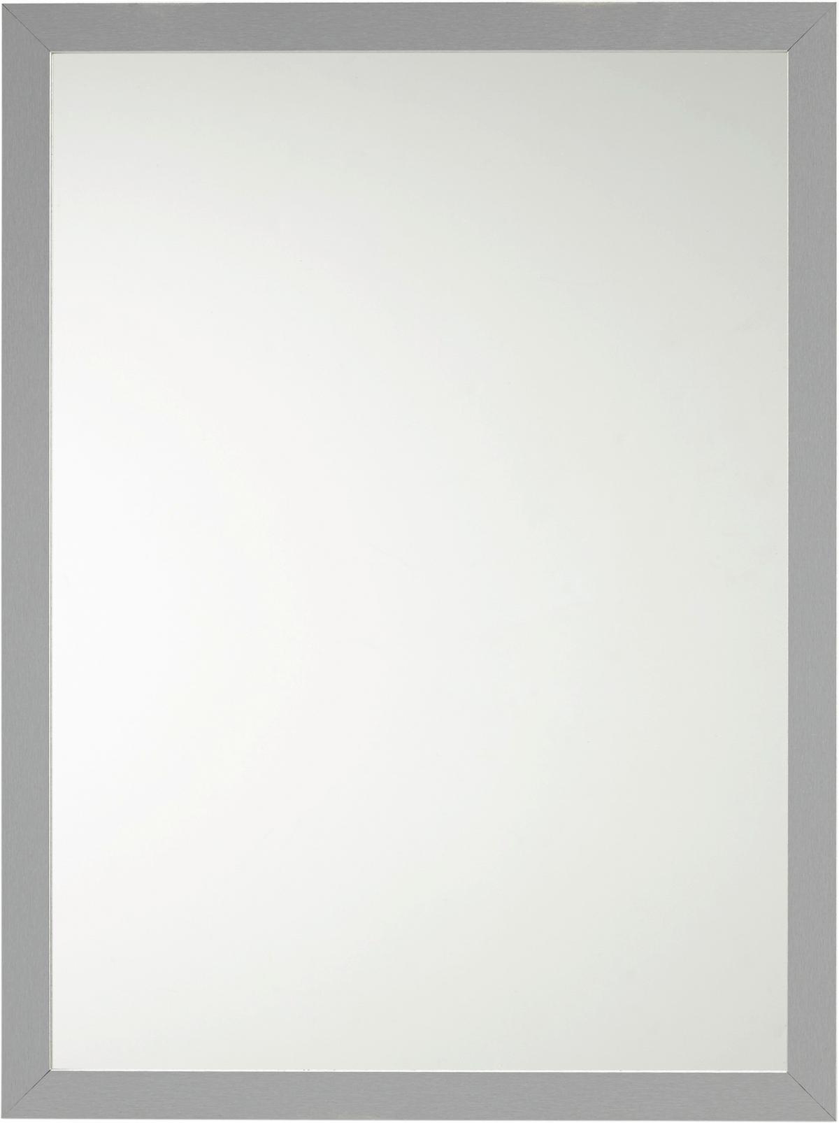 Oglindă de perete SILVER -SB- - argintiu, sticlă/material pe bază de lemn (60/80/2cm) - Modern Living